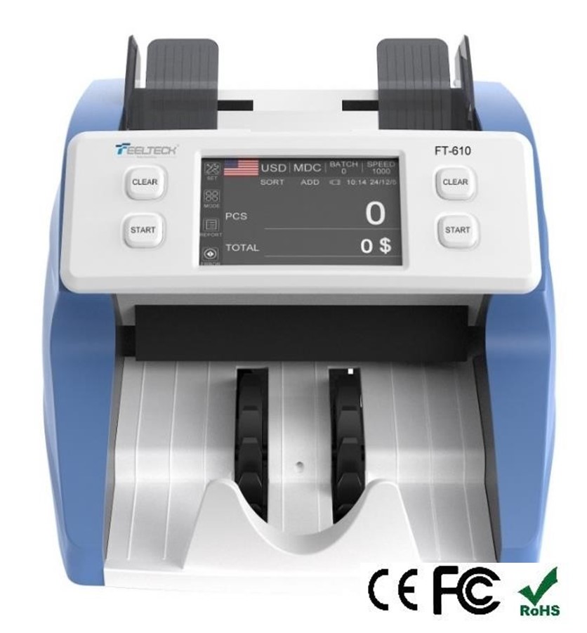 Multi-Currency Mix Value Counting Machine  Model: FT-610